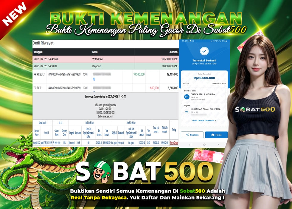 BUKTI JACKPOT SPACEMAN TERPERCAYA DI INDONESIA TGL 26-04-2025